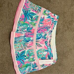 Lilly Pulitzer Vibrant Leaf Print Athletic Skort